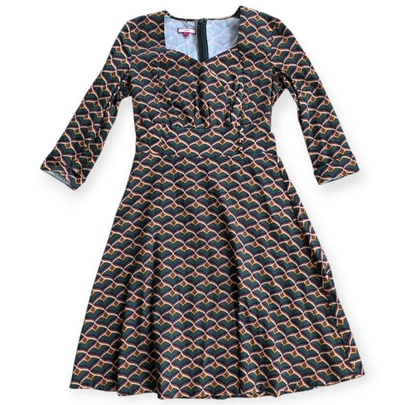 🌟 Joe Browns Geometric Fit & Flare Dress – UK 10 / US 6 🌟 - Picture 1 of 12
